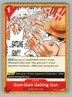 GUM-GUM GATLING GUN OP13-021 C ONE PIECE NM OP13a5 - Image 1