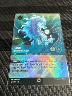 Disney Lorcana Sisu Divine Water Dragon - Enchanted - 214/204 EN-2 - Image 1