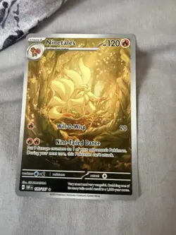 Pokemon TCG Ninetales Obsidian Flames Illustration Rare Card 199/197 NM - Image 1