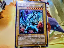 Blue Eyes White Dragon secret rare yu-gi-oh trading card singles - Image 1