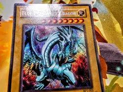 Blue Eyes White Dragon secret rare yu-gi-oh trading card singles - Image 2