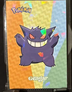 Rare Pokemon Shiny Full Art Gengar Low Pop Cracked Ice Holo Card - Image 1