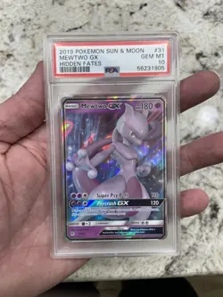 PSA 10 Mewtwo GX 31/68 Hidden Fates Sun & Moon Pokemon Card Gem Mint - Image 1
