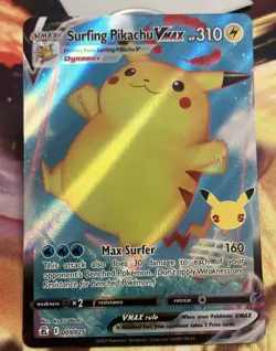 Surfing Pikachu VMAX 009/025 Celebrations Ultra Rare Holo Full Art HP 310 - Image 1