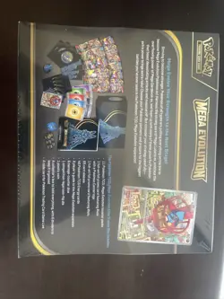 Pokemon Center Mega Evolution Base Lucario SEALED PC ETB - little tear Damage - Image 3