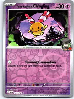 Team Rocket's Chingling 085/182 Common Destined Rivals Pokemon Reverse Holo NM - Image 1