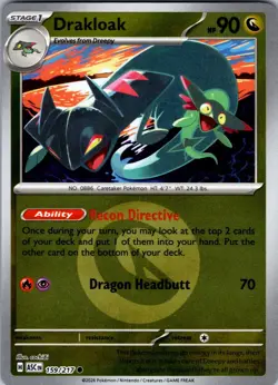 Drakloak (Energy Symbol Pattern) 159/217 Ascended Heroes Pokemon Reverse Holo NM - Image 1