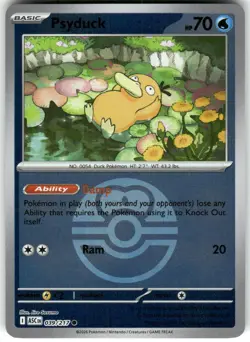 PSYDUCK (LOVE BALL) 039/217 HOLO ASCENDED HEROES POKEMON REVERSE HOLO NM/M - Image 1