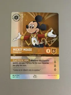 Mickey Mouse Friendly Face 18/P1 Disney Lorcana D100 Enchanted Foil Promo - Image 1