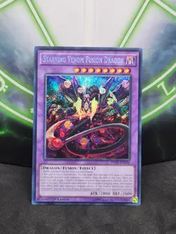 Yugioh Starving Venom Fusion Dragon INOV-EN038 Secret Rare 1st Edition NM - Image 1