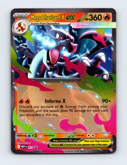 NM Mega Charizard X ex 029 Mega Evolution Promo Pokemon Card - Image 1