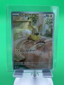 Yamper 099/094 Full Art Holo Pokemon Trading Card - Phantasmal Flames - Image 1