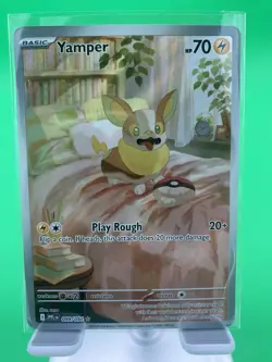 Yamper 099/094 Full Art Holo Pokemon Trading Card - Phantasmal Flames - Image 3