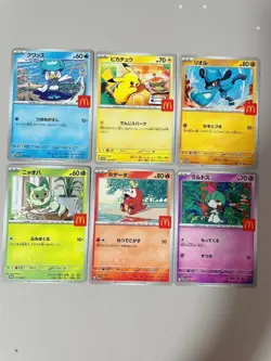 McDonalds Pokemon Promo Card Set 6 Card Collection Pikachu - Image 1