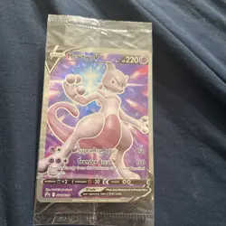 Pokemon Mewtwo v TCG Sword & Shield SWSH229 Holo Promo Card Sealed - Image 1