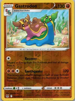 Pokemon TCG Gastrodon 102/196 Lost Origin Rev Holo NM - Image 1