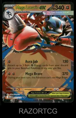 MEGA LUCARIO EX 077/132 DOUBLE RARE MEGA EVOLUTION POKEMON NM/M - Image 1