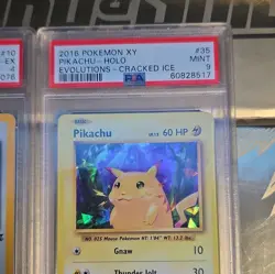 Pokemon PSA Graded Holo Card Lot (2) Meowth #10 + Pikachu #35 English - Image 3