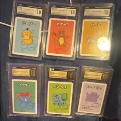 Nintendo Pokemon Playing Cards 2019 CGC Graded Japanese 6-Card Lot old maid - Image 1