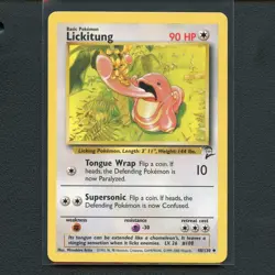 Pokemon TCG Lickitung 048/130 WotC Base Set 2 Regular Uncommon Card EN-LP 2000 - Image 1