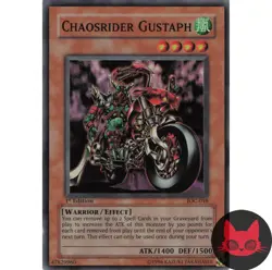 Yugioh Chaosrider Gustaph IOC-018 Super Rare 1st Edition LP - Image 1