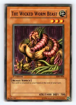 Yugioh The Wicked Worm Beast SDK-004 1st Edition Common - NM 💎 - Image 1