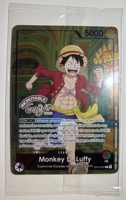 Carte One Piece TCG – Monkey D. Luffy OP13-001 – Musee Grevin Paris Exclusive Pr - Image 1