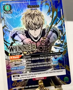 Union Arena Winner Card Genos OPM-1-048 One Punch Man - English - Image 1