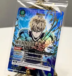 Union Arena Winner Card Genos OPM-1-048 One Punch Man - English - Image 2