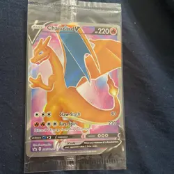 SEALED Pokemon TCG Charizard v SWSH050 Black Star Promo Card NM - Image 1