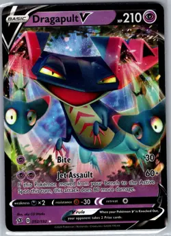 Dragapult V 092/192 SWSH02: Rebel Clash - Pokemon Card - NM - Image 1