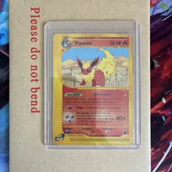 Pokemon Flareon Card Skyridge Non-Holo Rare 8/144 - HP - Image 1
