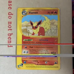 Pokemon Flareon Card Skyridge Non-Holo Rare 8/144 - HP - Image 2
