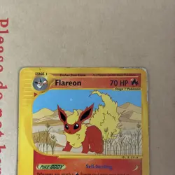 Pokemon Flareon Card Skyridge Non-Holo Rare 8/144 - HP - Image 3