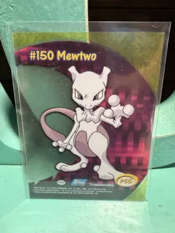 2000 Pokemon Topps TV Animation Clear Card Mewtwo #150 LP - Image 2