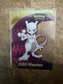 2000 Pokemon Topps TV Animation Clear Card Mewtwo #150 LP - Image 3