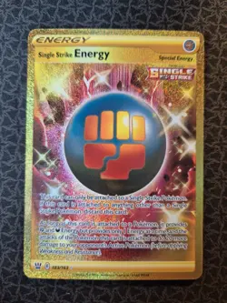 Pokemon TCG Single Strike Energy 183/163 Battle Styles Gold Secret Rare - Image 1