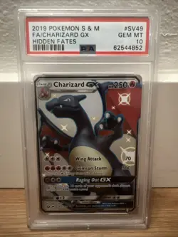 Shiny Charizard GX PSA 10 GEM MINT SV49/SV94 Hidden Fates Secret Rare POKEMON - Image 1