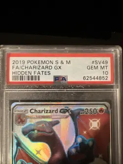 Shiny Charizard GX PSA 10 GEM MINT SV49/SV94 Hidden Fates Secret Rare POKEMON - Image 2