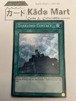 Darklord Contact DESO-EN035 Secret Rare 1st Edition YuGiOh TCG Card - Image 1