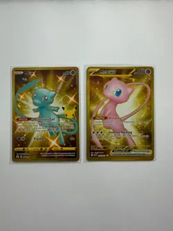 Pokemon Mew 025/025 Gold + Mew ex 205/165 151 Secret Rare Card Lot NM - Image 1