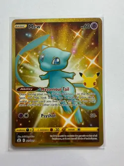 Pokemon Mew 025/025 Gold + Mew ex 205/165 151 Secret Rare Card Lot NM - Image 4