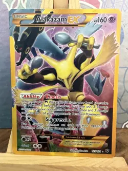 Pokemon Alakazam-EX TCG Fates Collide Holo Card 125/124 Secret Rare - Image 1