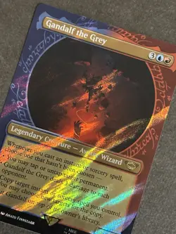 1x Gandalf the Grey - Showcase (Ring) (0814) - Surge Foil NM-Mint, English LTR - Image 2