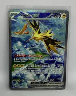 Zapdos ex 202/165: Scarlet & Violet 151 Ultra Rare Full Art Holo English 200HP - Image 1