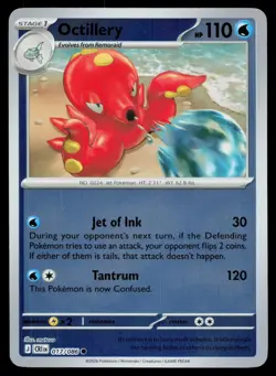 Octillery Common Reverse Holo Chaos Rising ME04 017/086 Pokemon NM 2026 - Image 1