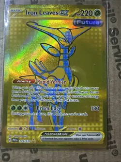 Iron Leaves ex 176/131 Hyper Rare Gold Holo, Prismatic Evolutions Pokemon TCG NM - Image 1