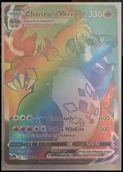 Pokemon TCG Charizard VMAX Champions Path Secret Rainbow Rare Card - Image 1