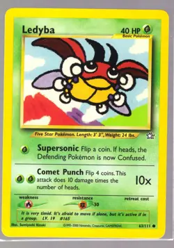 Pokemon Ledyba 63/111 Neo Genesis 2001 WOTC - Image 1