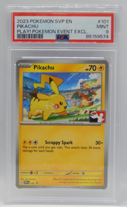 2023 Pokemon SVP-EN Play! Pokemon Event Excl #101 - PSA MINT 9 - PIKACHU - Image 1